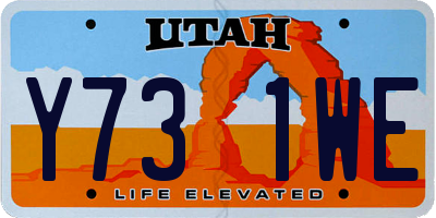 UT license plate Y731WE