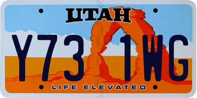 UT license plate Y731WG