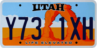 UT license plate Y731XH