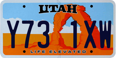 UT license plate Y731XW