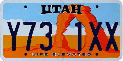 UT license plate Y731XX