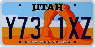 UT license plate Y731XZ