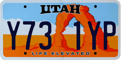 UT license plate Y731YP
