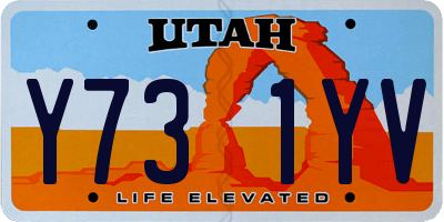 UT license plate Y731YV