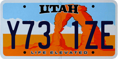 UT license plate Y731ZE