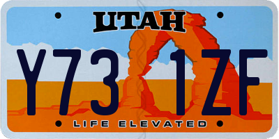 UT license plate Y731ZF