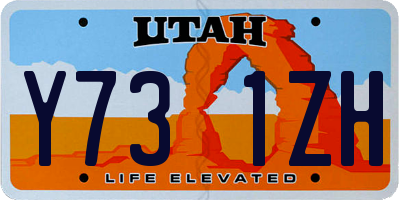 UT license plate Y731ZH