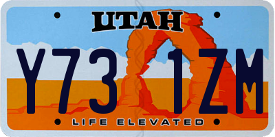 UT license plate Y731ZM