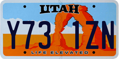 UT license plate Y731ZN