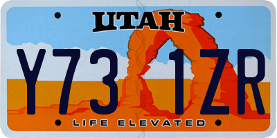 UT license plate Y731ZR
