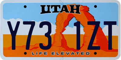 UT license plate Y731ZT