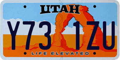 UT license plate Y731ZU