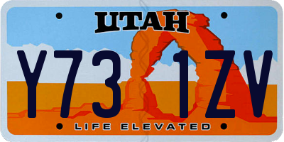 UT license plate Y731ZV