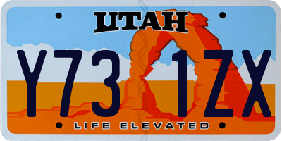 UT license plate Y731ZX