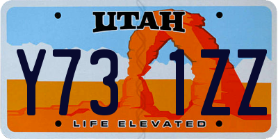UT license plate Y731ZZ
