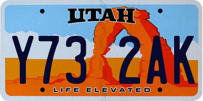 UT license plate Y732AK