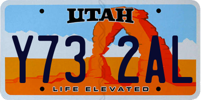 UT license plate Y732AL