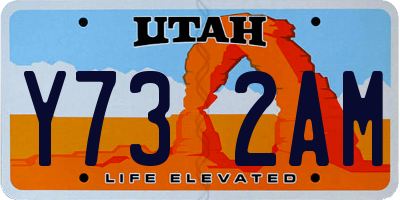 UT license plate Y732AM
