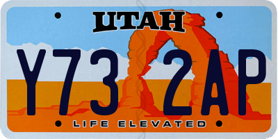UT license plate Y732AP