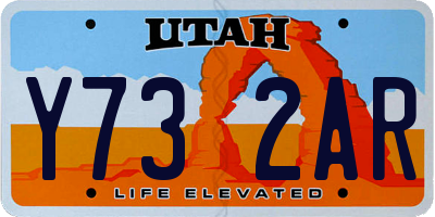 UT license plate Y732AR