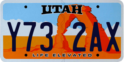 UT license plate Y732AX
