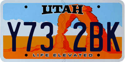 UT license plate Y732BK