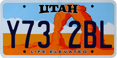 UT license plate Y732BL