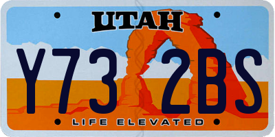 UT license plate Y732BS
