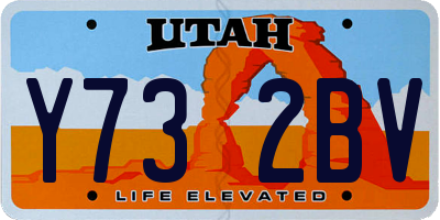 UT license plate Y732BV