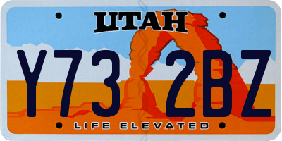 UT license plate Y732BZ