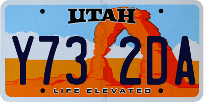 UT license plate Y732DA