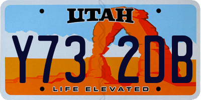 UT license plate Y732DB