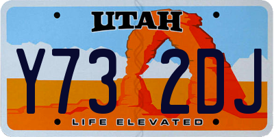 UT license plate Y732DJ