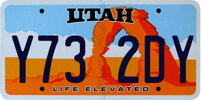 UT license plate Y732DY