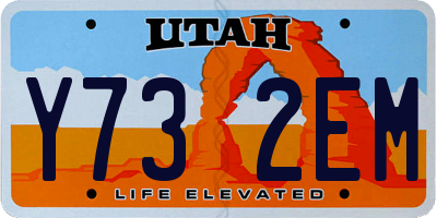 UT license plate Y732EM