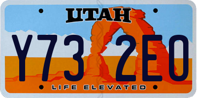UT license plate Y732EO