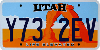 UT license plate Y732EV