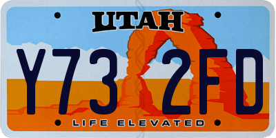 UT license plate Y732FD