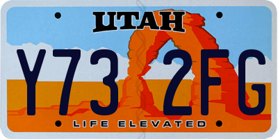 UT license plate Y732FG