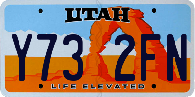 UT license plate Y732FN