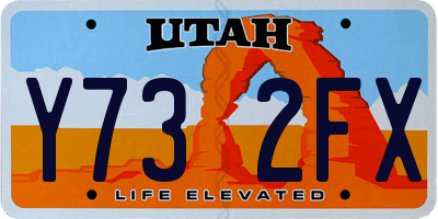 UT license plate Y732FX