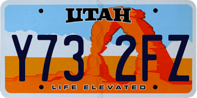 UT license plate Y732FZ