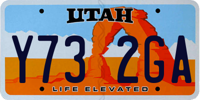 UT license plate Y732GA