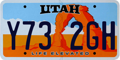 UT license plate Y732GH