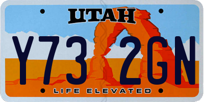 UT license plate Y732GN