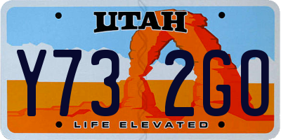 UT license plate Y732GO