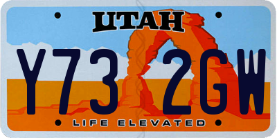 UT license plate Y732GW
