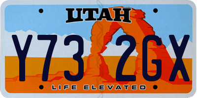 UT license plate Y732GX