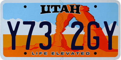 UT license plate Y732GY