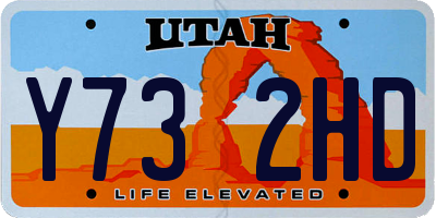 UT license plate Y732HD